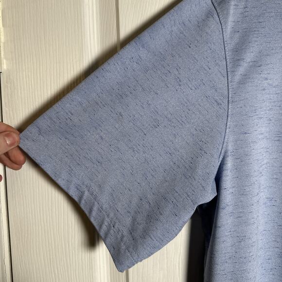 Men’s Walter Hagen 11 Majors Light Blue Heathered Short Sleeve Golf Polo Large - Picture 3 of 9